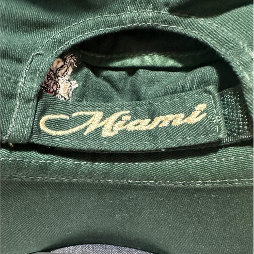 Top of the World Miami Hurricanes Cadet Hat Green Embroidered Rhinestone Cap New - Picture 3 of 7